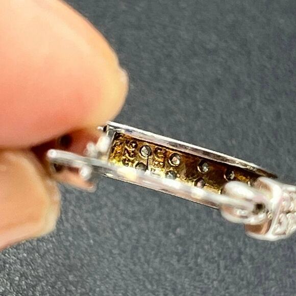 DBJ Dee Berkley 925 Sterling Silver Genuine Cut Diamond In & Out Hoop
Earrings - Picture 14 of 16